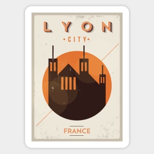 Lyon Poster Design Sticker